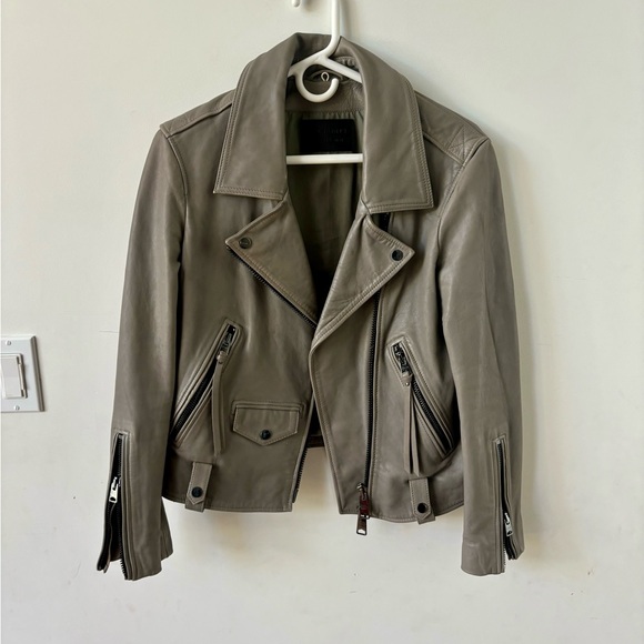 All saints Removable shearling leather jacket - Picture 3 of 13